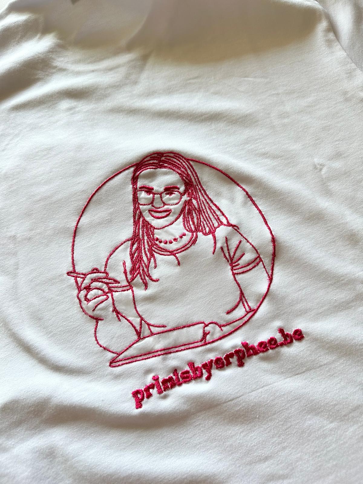 T-Shirt met Lijntekening - Medium (MAX 20x20cm)