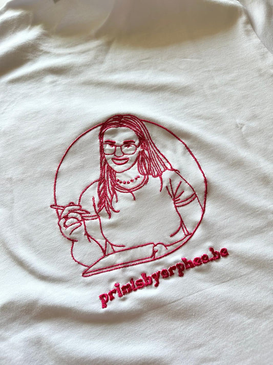 T-Shirt met Lijntekening - Medium (MAX 20x20cm)