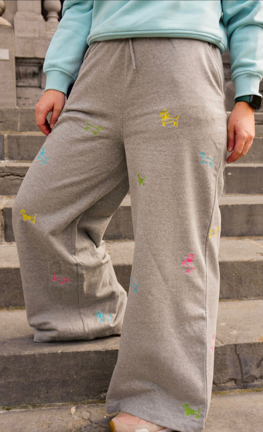 Teckeljogging met brede pijpen