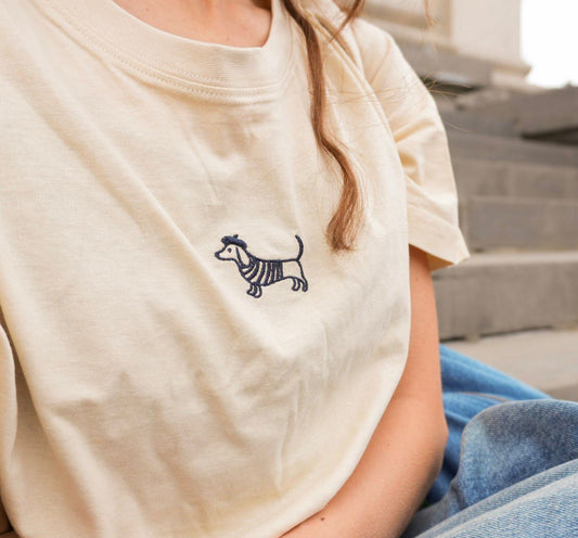 Teckelshirt - Ladies  Cropped  Oversized T-Shirt